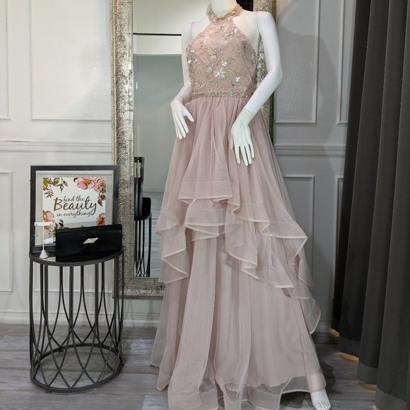 Sequin Hearts Dresses & Skirts - Mauve Blush Formal Evening Prom Dress Gown
